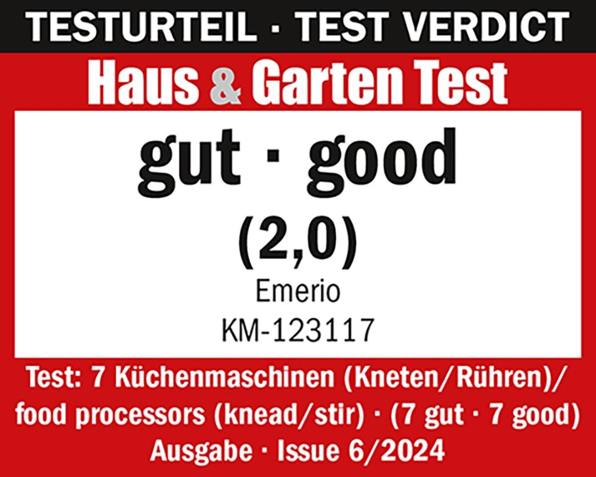 Emerio Küchenmaschine KM-123117 weiß silber Kunststoff Edelstahl B/H/T: ca. 28x24x36 cm