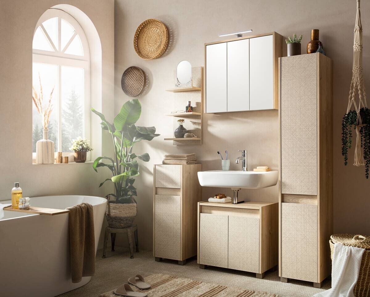 Spiegelschrank Sander Eiche Nachbildung B/H/T: ca. 65x62,7x16 cm