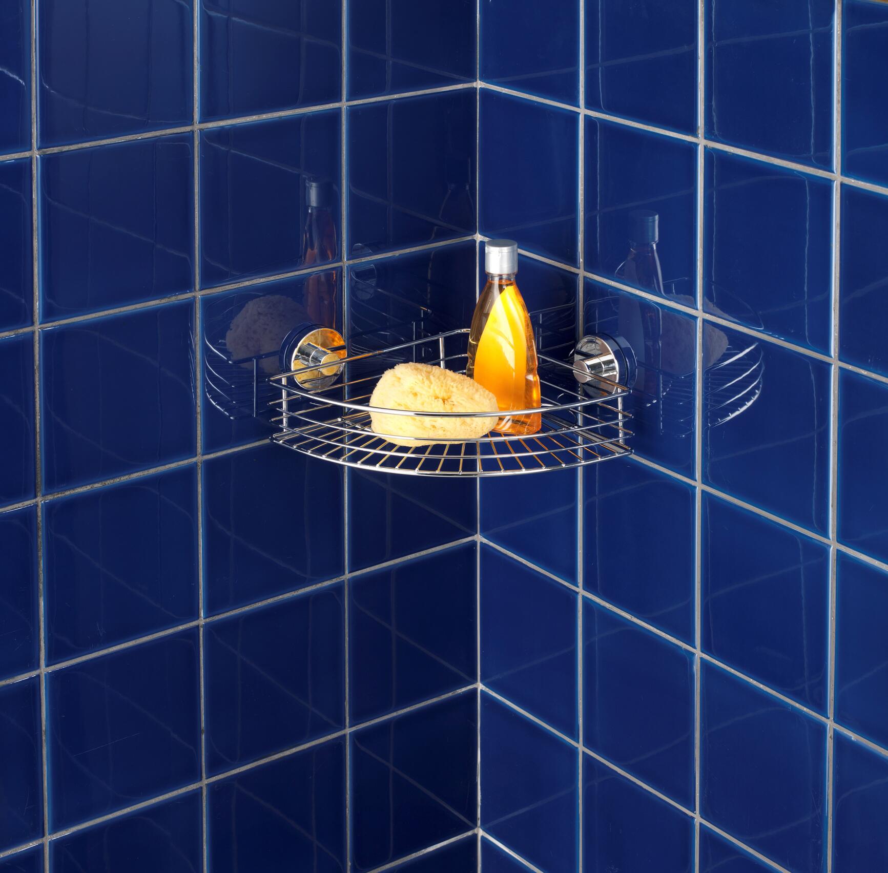 Eckablage Chrom Stahl B/H/L: ca. 31,5x8,5x22 cm