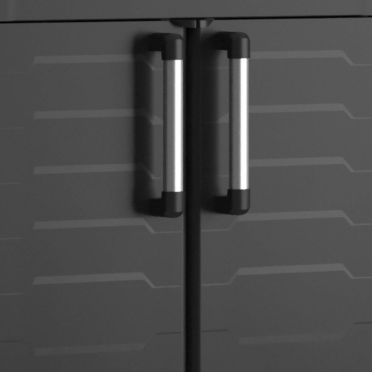 Keter Kunststoffschrank Detroit schwarz Kunststoff B/H/T: ca. 65x97x45 cm