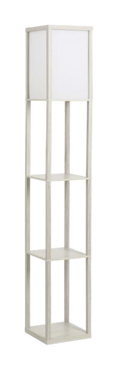 HOMCOM Stehleuchte 833-623V90AK 833-623V90AK Eiche weiß Acryl Kunststoff B/H/L: ca. 26x160x26 cm E27 1 Brennstellen