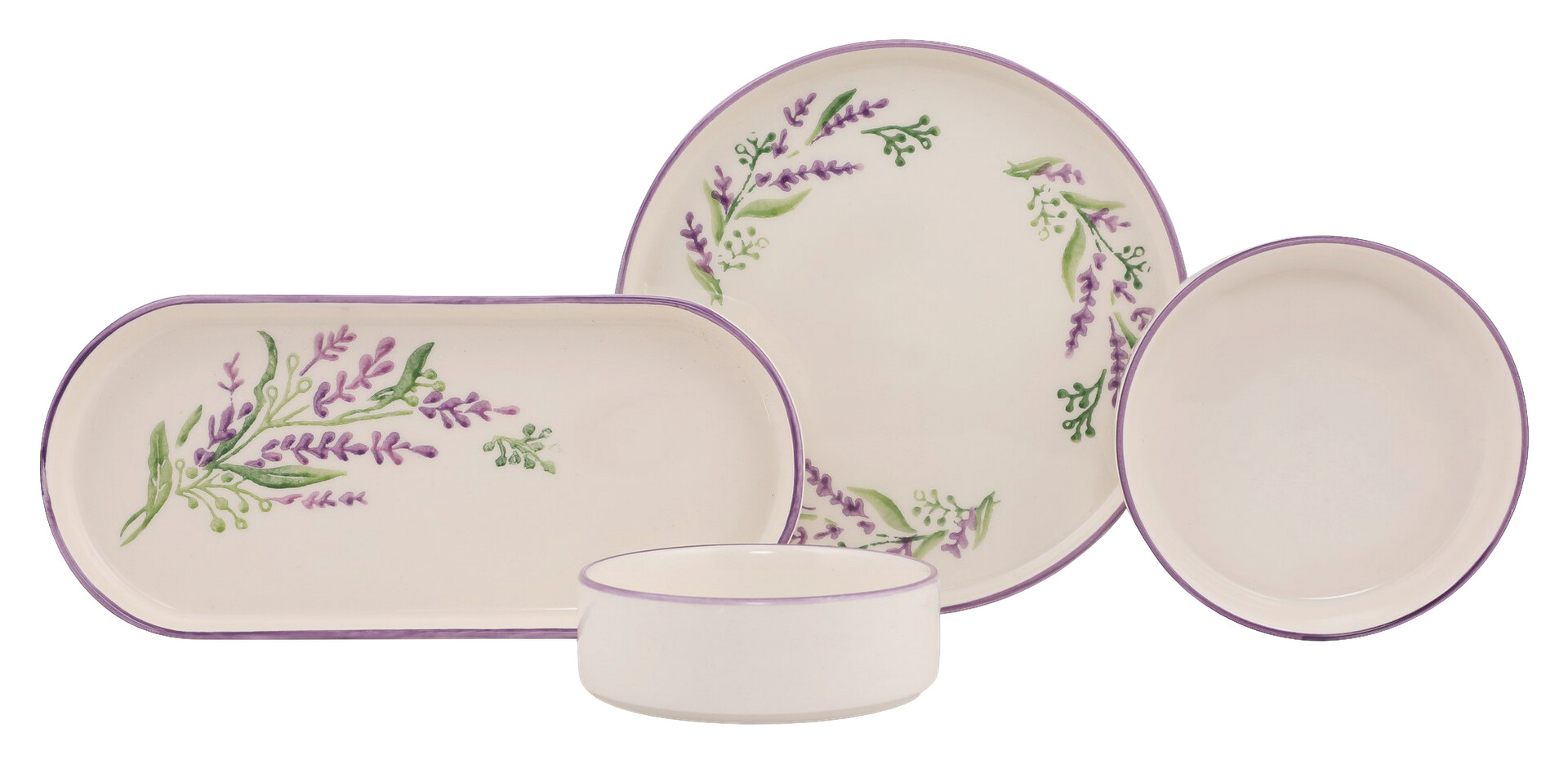 HermiaConcept Frühstücksservice Lavanta grün Keramik 14 tlg.