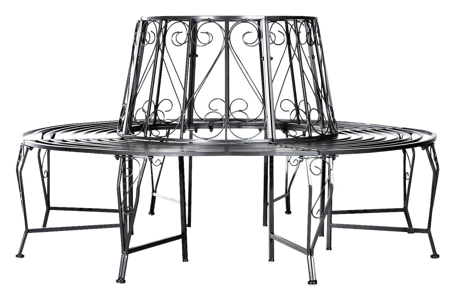 Outsunny Gartenbank silber Metall H/D: ca. 90x160 cm