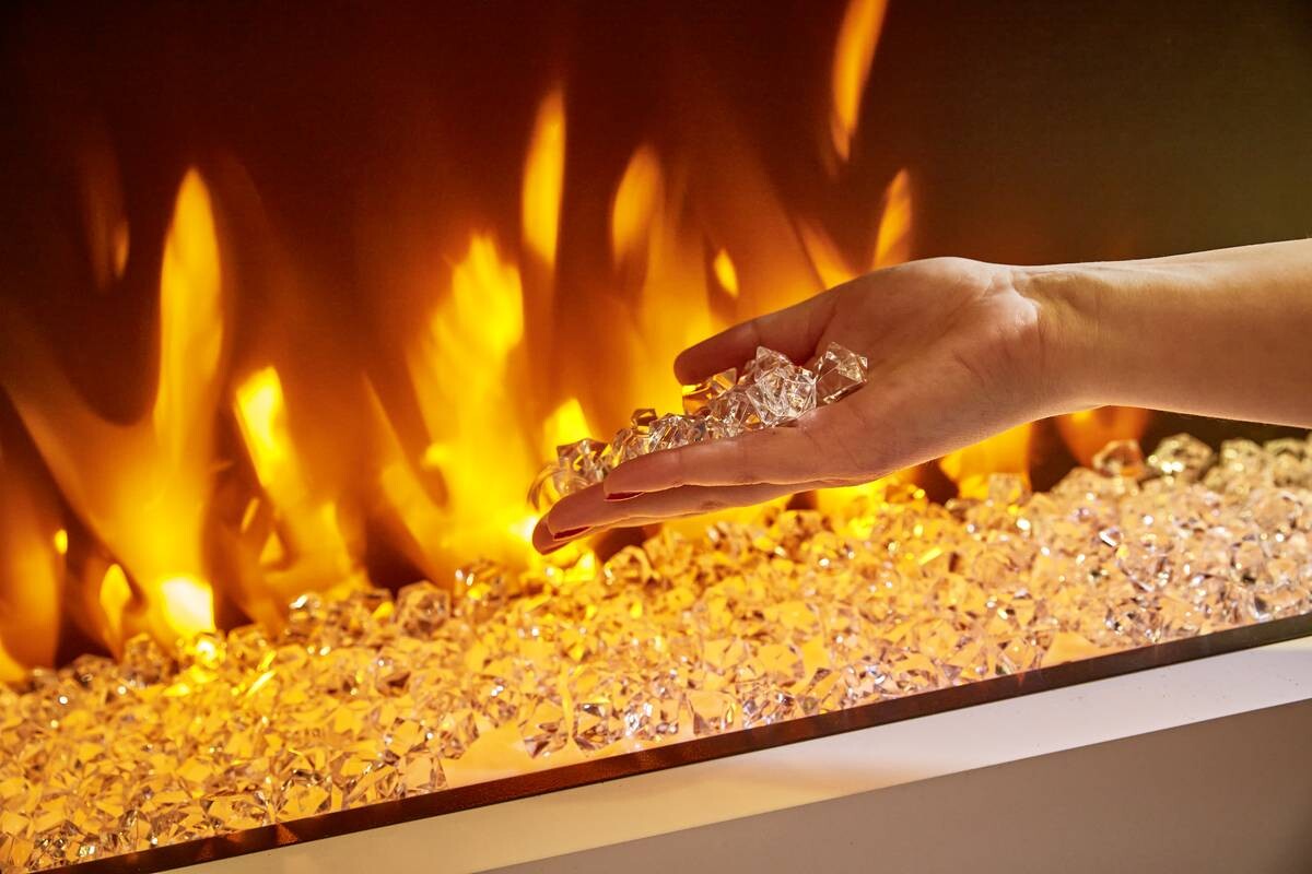 BHP Elektrischer-Kamin BG00678 weiß MDF Metall B/H/T: ca. 120x64x27 cm