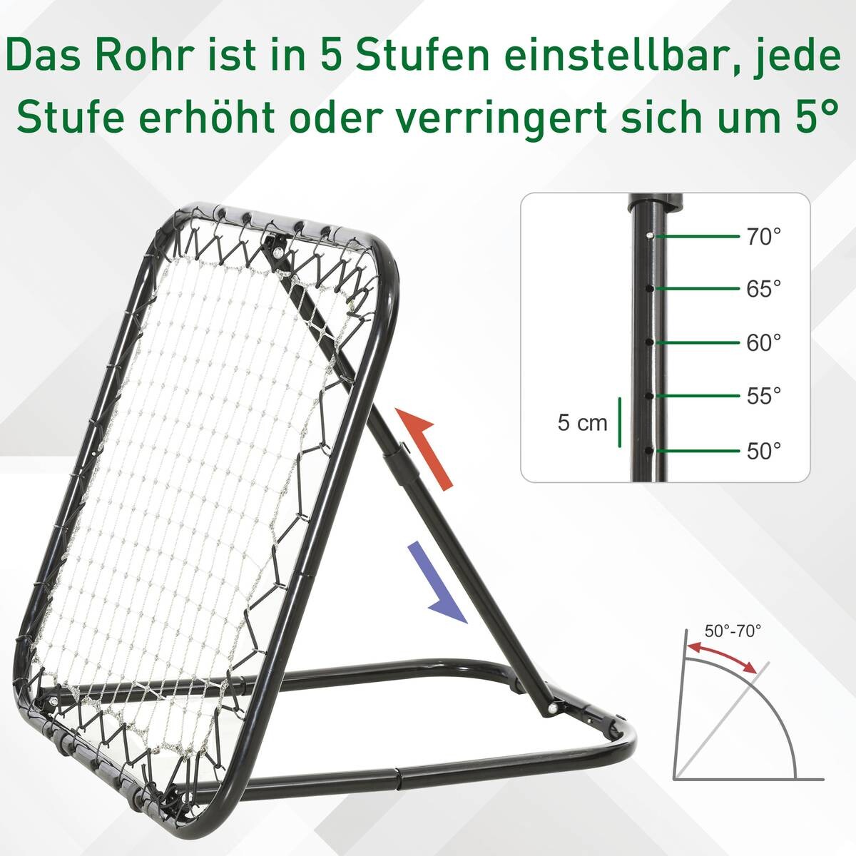 HOMCOM Rebounder schwarz B/H/T: ca. 84x84x11 cm