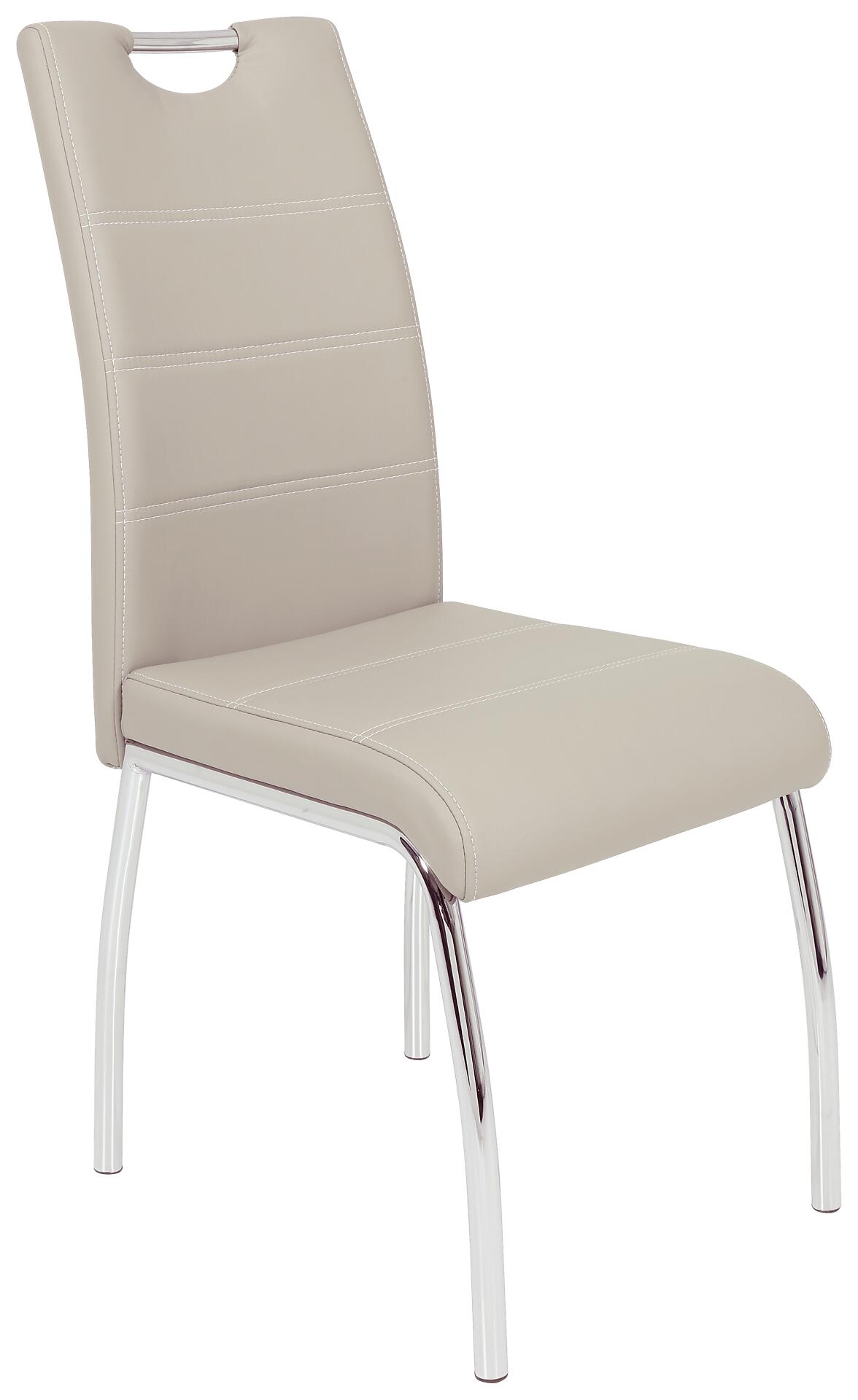 Stuhl Susi 2er Set Cappuccino Kunstleder B/H/T: ca. 44x98x61 cm