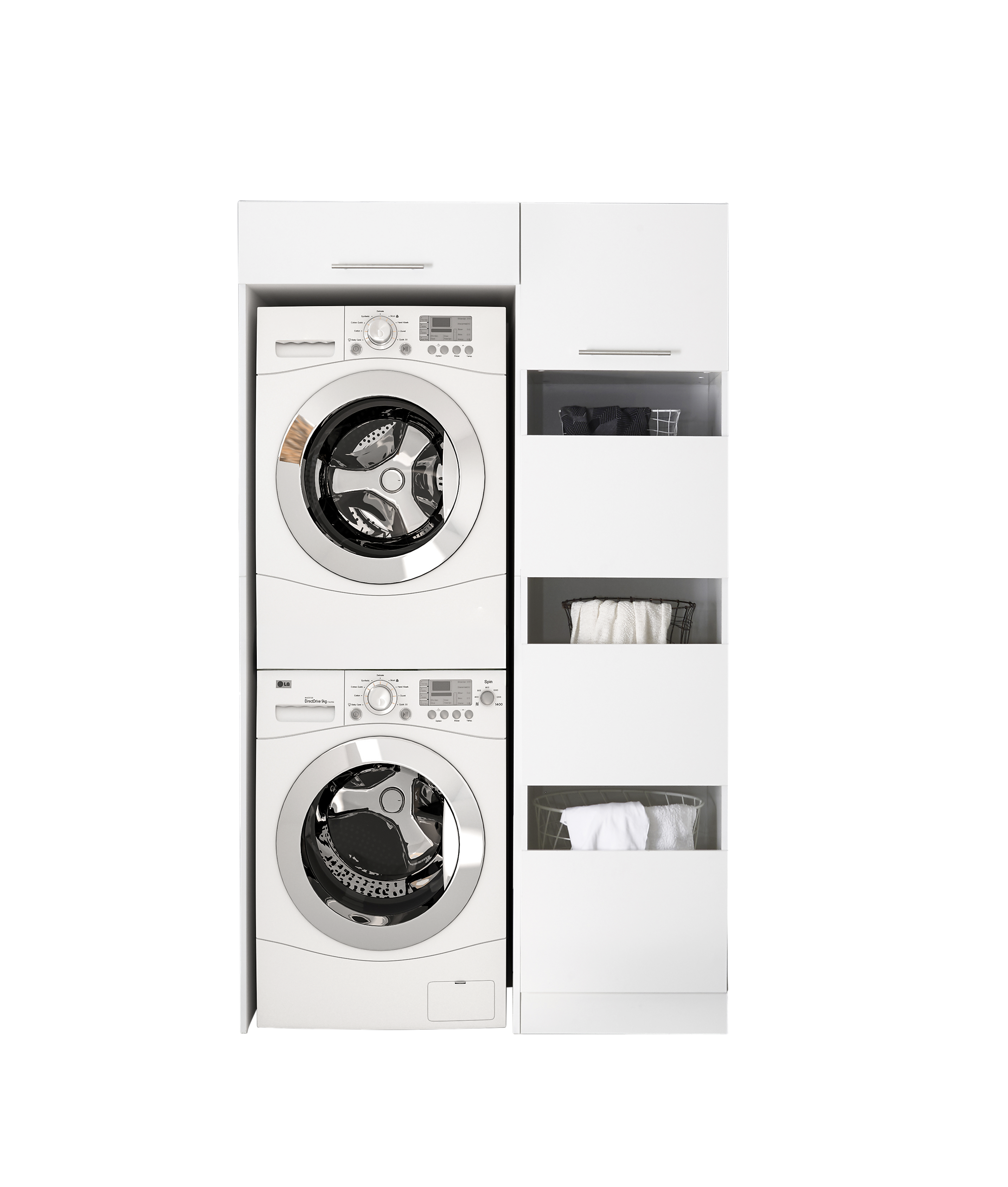 Respekta Hauswirtschaftsraum-Set Clara weiß matt B/H/T: ca. 117,4x200x67,6 cm