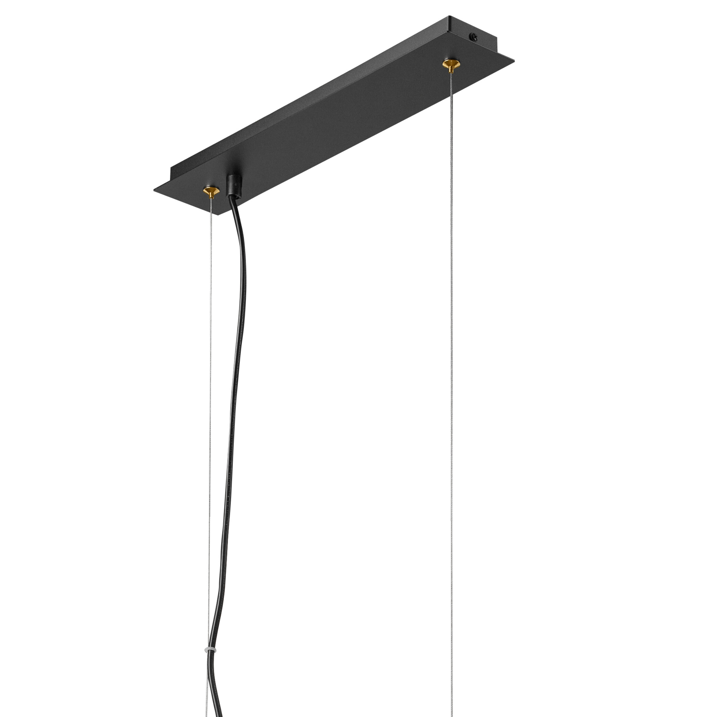 Lamkur Deckenleuchte gold Glas Stahl B/H/L: ca. 12x150x96 cm E14 4 Brennstellen