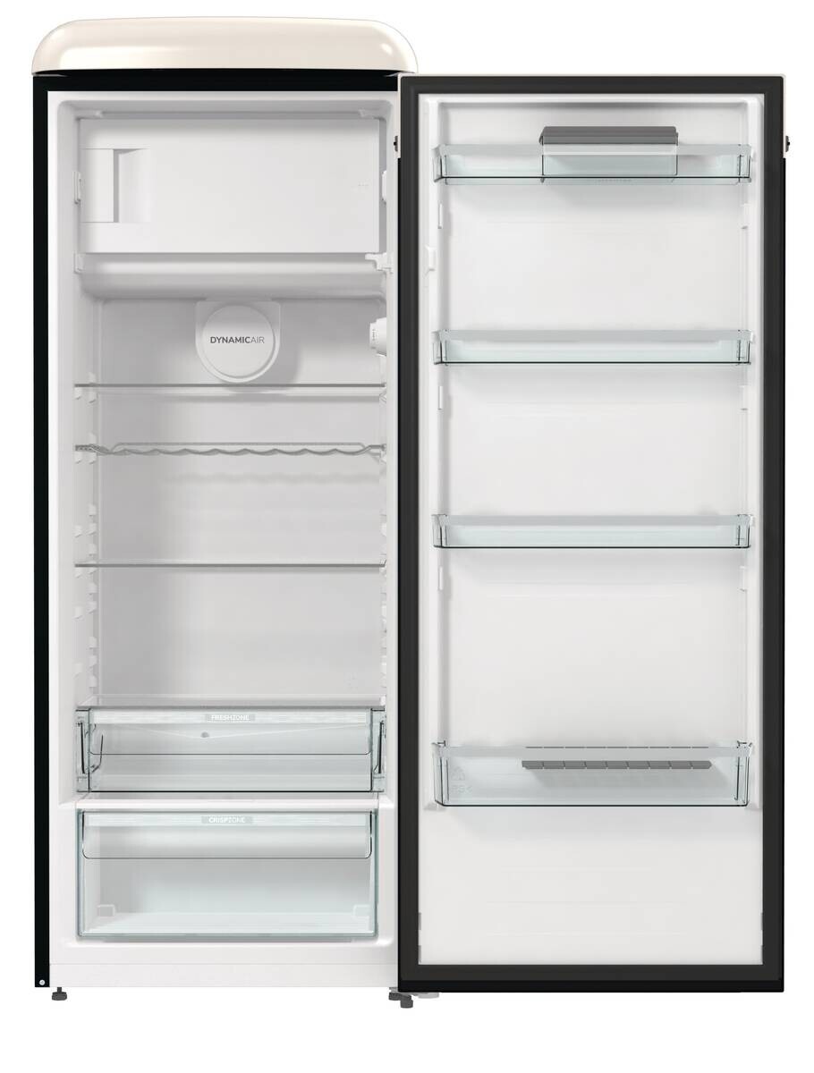 Gorenje VW-Retro-Kühlschrank OBRB615DBK schwarz B/H/L: ca. 59,5x152,5x66,1 cm