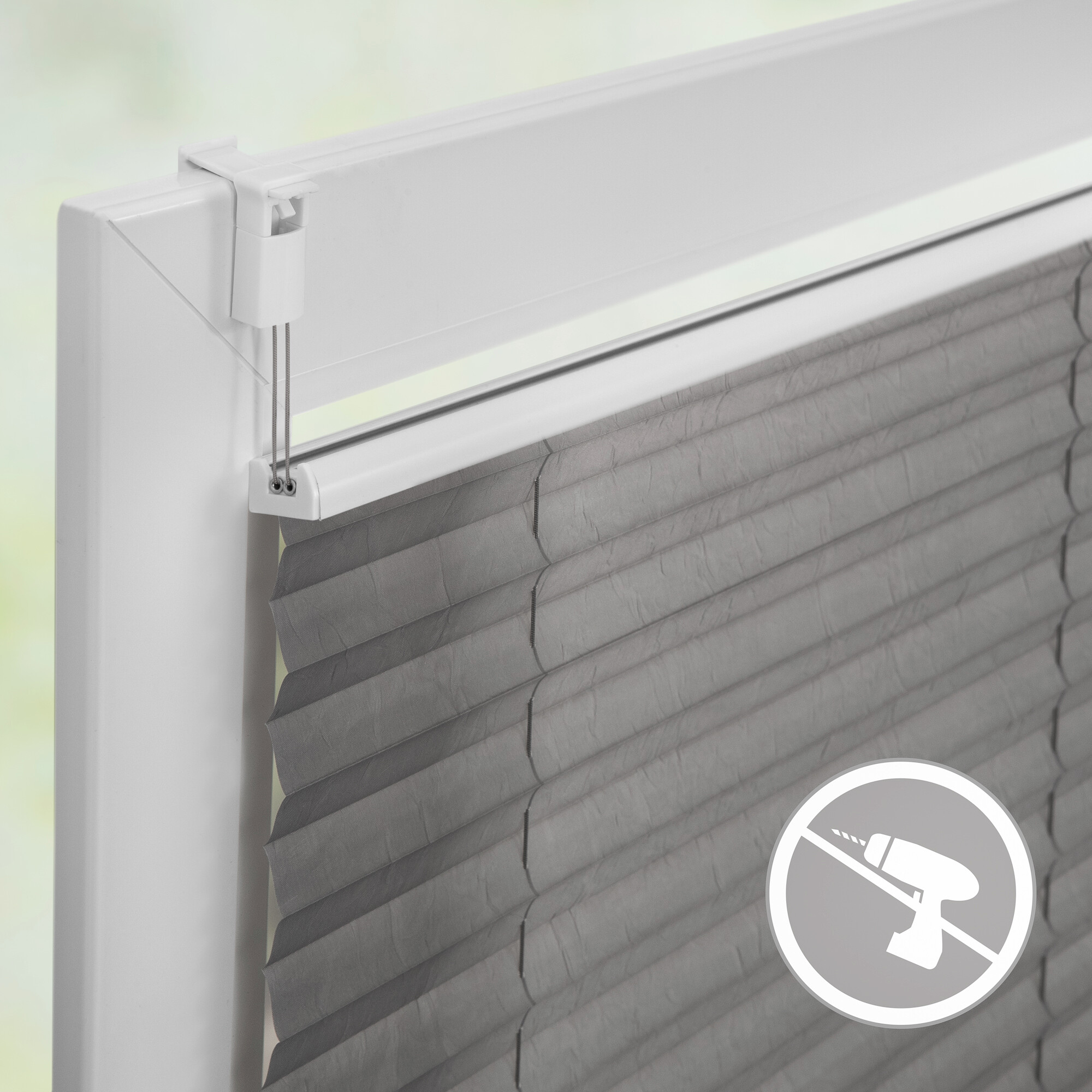 LICHTBLICK Spannplissee hellgrau B/L: ca. 85x130 cm