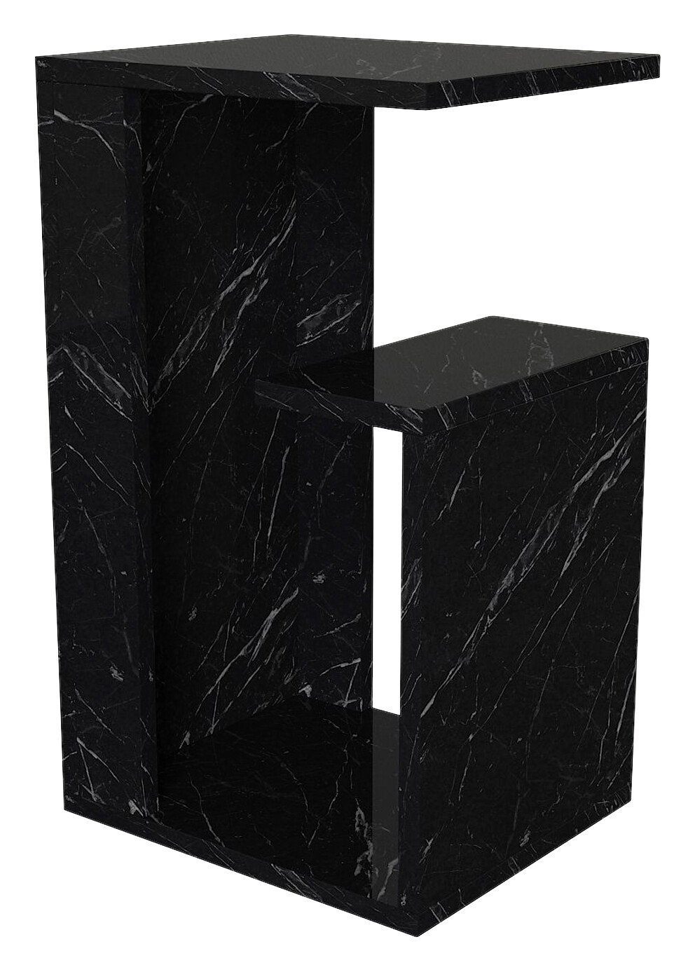 Beistelltisch Bendir Marmoroptik glänzend B/H/T: ca. 35x60x29,5 cm Beistelltisch Bendir Marmoroptik glänzend B/H/T: ca. 35x60x29,5 cm