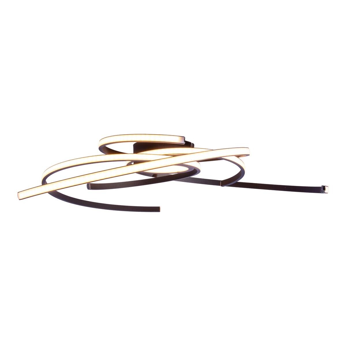 Näve Leuchten Deckenleuchte 1395722 schwarz Kunststoff Metall B/H/T: ca. 75x7x75 cm null 4 Brennstellen