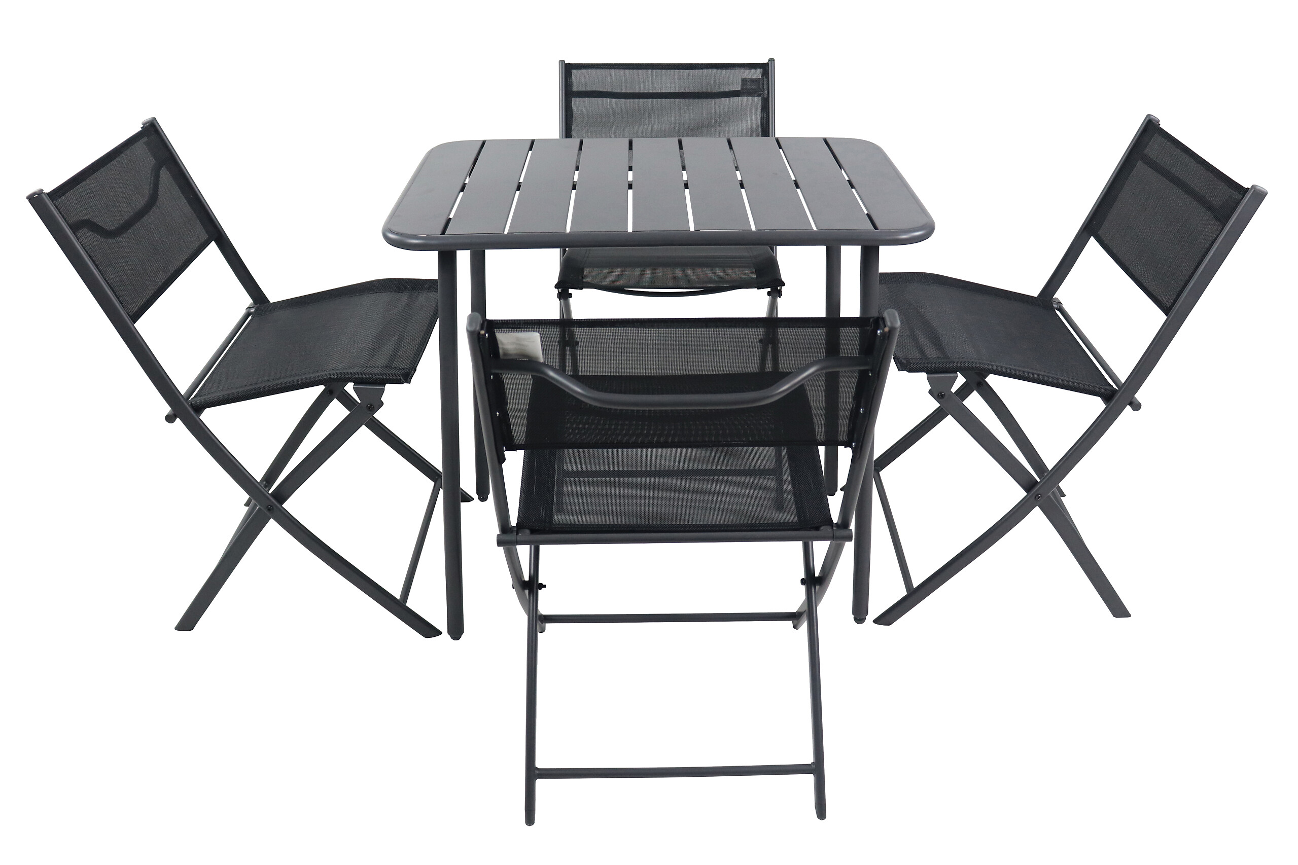 VCM Gartensitzgruppe Sumila schwarz Textilene B/H/L: ca. 80x72x55 cm