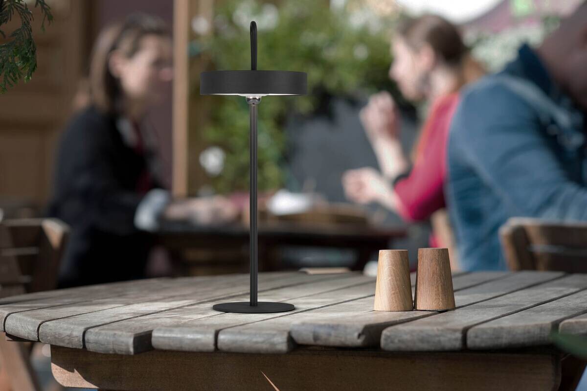 Näve Leuchten Tischleuchte 5315322 schwarz Metall Kunststoff B/H/T: ca. 12,5x35x12,5 cm 1 Brennstellen