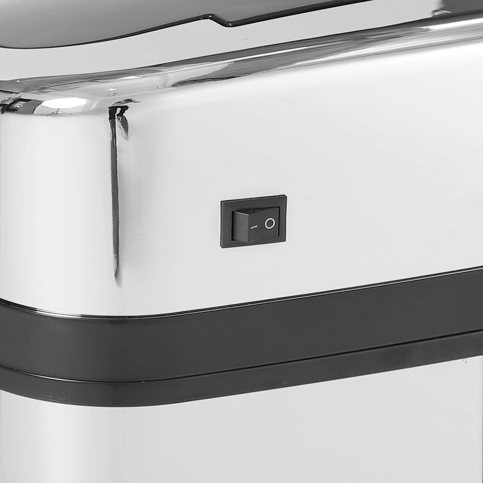 HOMCOM Mülleimer silber B/H/L: ca. 25x58x33 cm