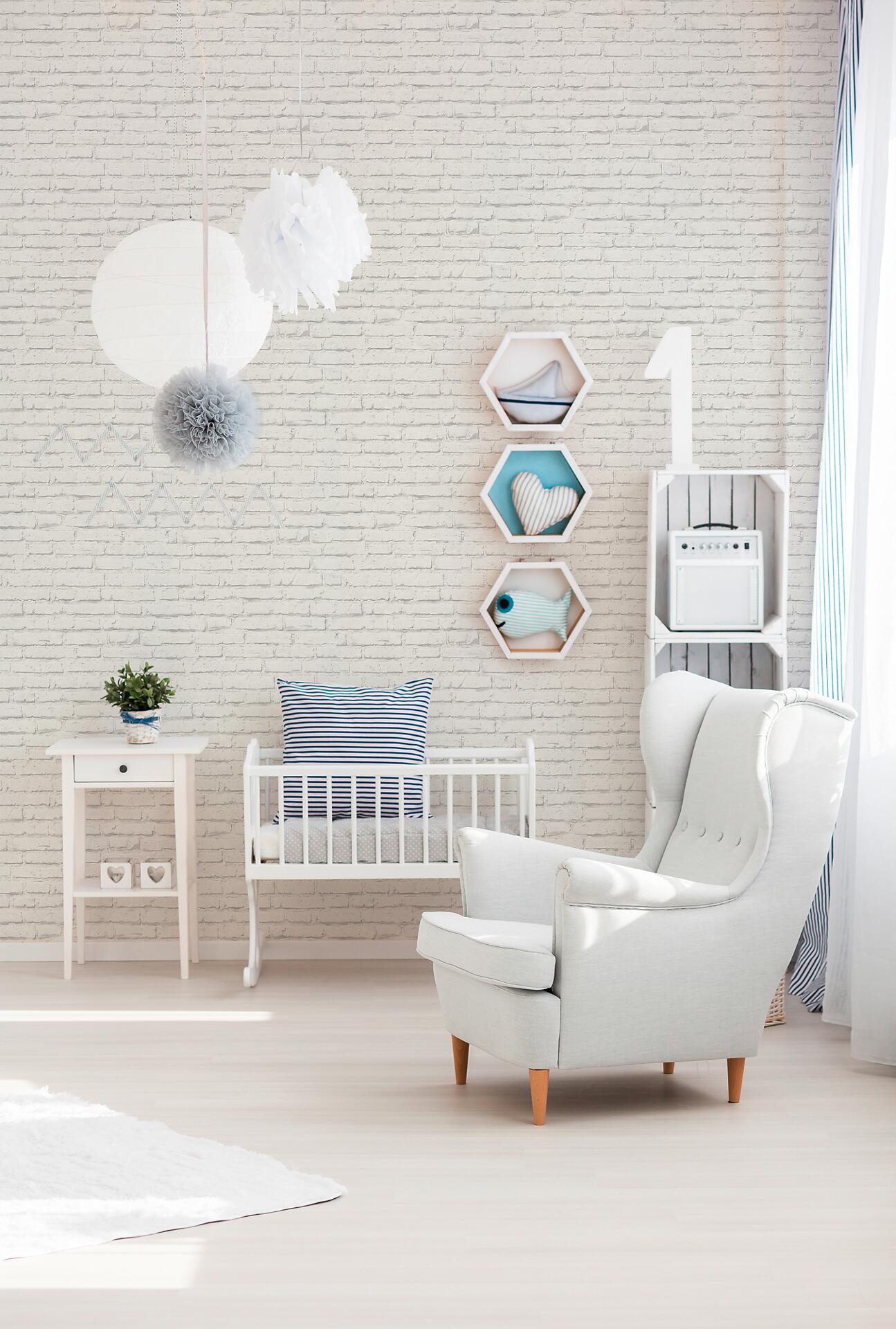 A.S.Creation Vliestapete Authentic Walls 2 Steine grau weiß B/L: ca. 53x1005 cm