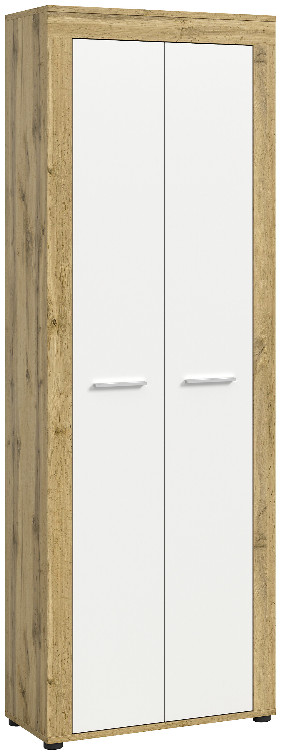 Garderobenschrank JAM Eiche Wotan Nachbildung weiß B/H/T: ca. 64x191x35 cm