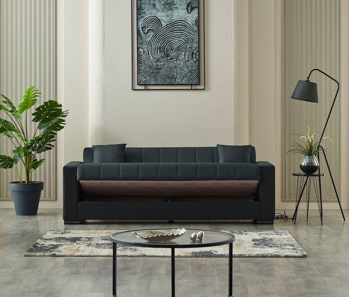 Sofa 3-2-1 Jerry anthrazit Microfaser