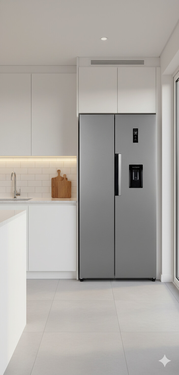 POCOline Side-by-Side 179-444 ESIWDD silber B/H/T: ca. 83x179x61 cm