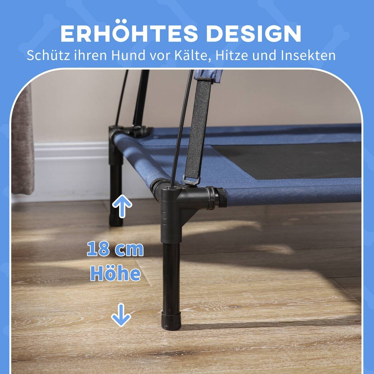 PawHut Hunde-Zubehör dunkelblau Polyester B/H/L: ca. 92x122x108 cm