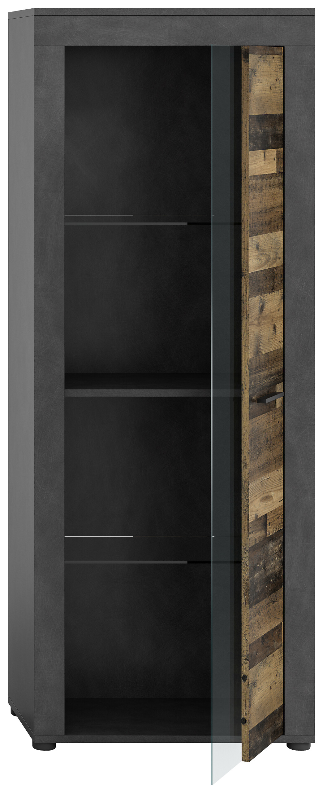 Vitrine Jam Matera Nachbildung Old Wood Nachbildung B/H/T: ca. 159x60x35 cm