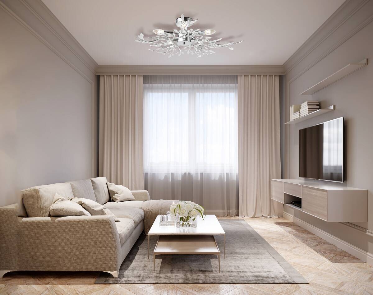 GLOBO Deckenleuchte Chrom Metall H/D: ca. 16x71 cm E14 5 Brennstellen