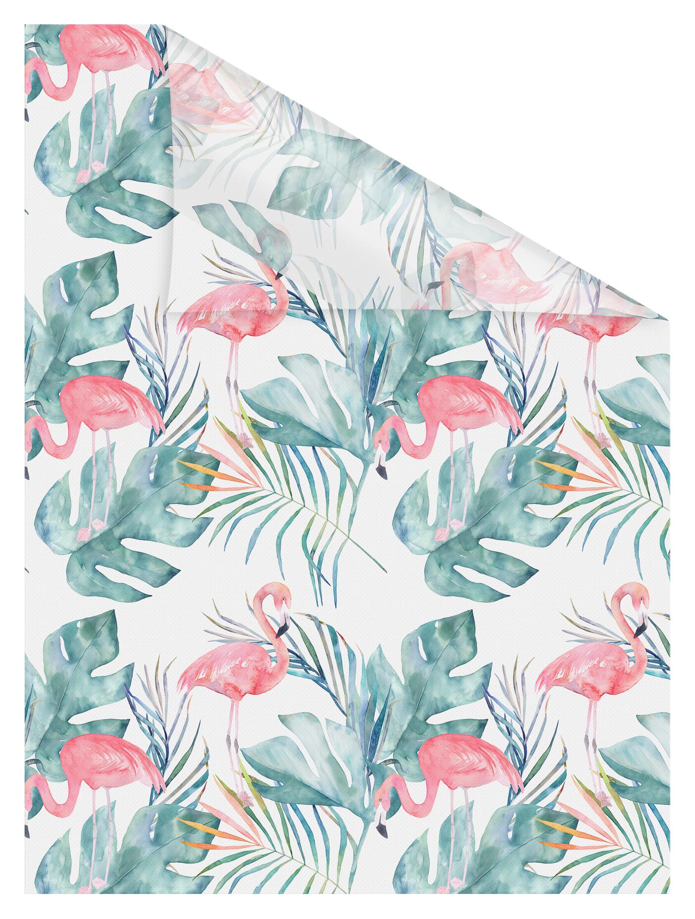 LICHTBLICK Fensterfolie Flamingo Flamingo Flamingo rosa grün B/L: ca. 100x130 cm