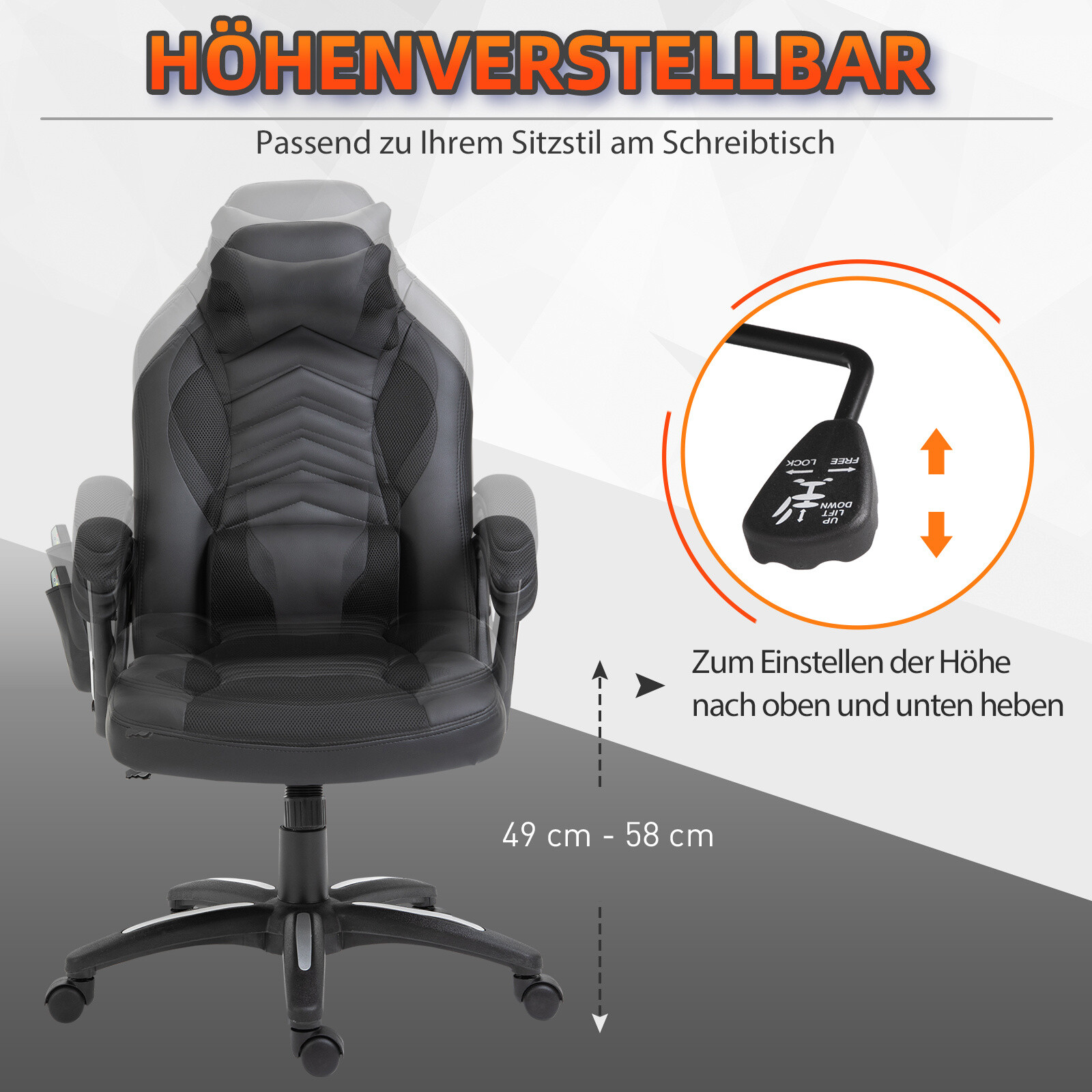 Drehstuhl 921-019BK schwarz