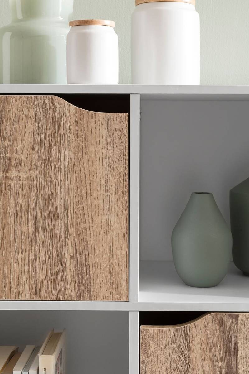 Sideboard weiß Eiche Sonoma Nachbildung B/H/T: ca. 89x91x29 cm