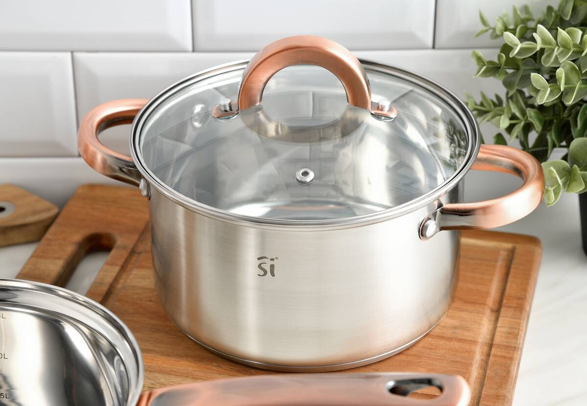 SAN IGNACIO Topfset Onil silber Edelstahl 5 tlg.