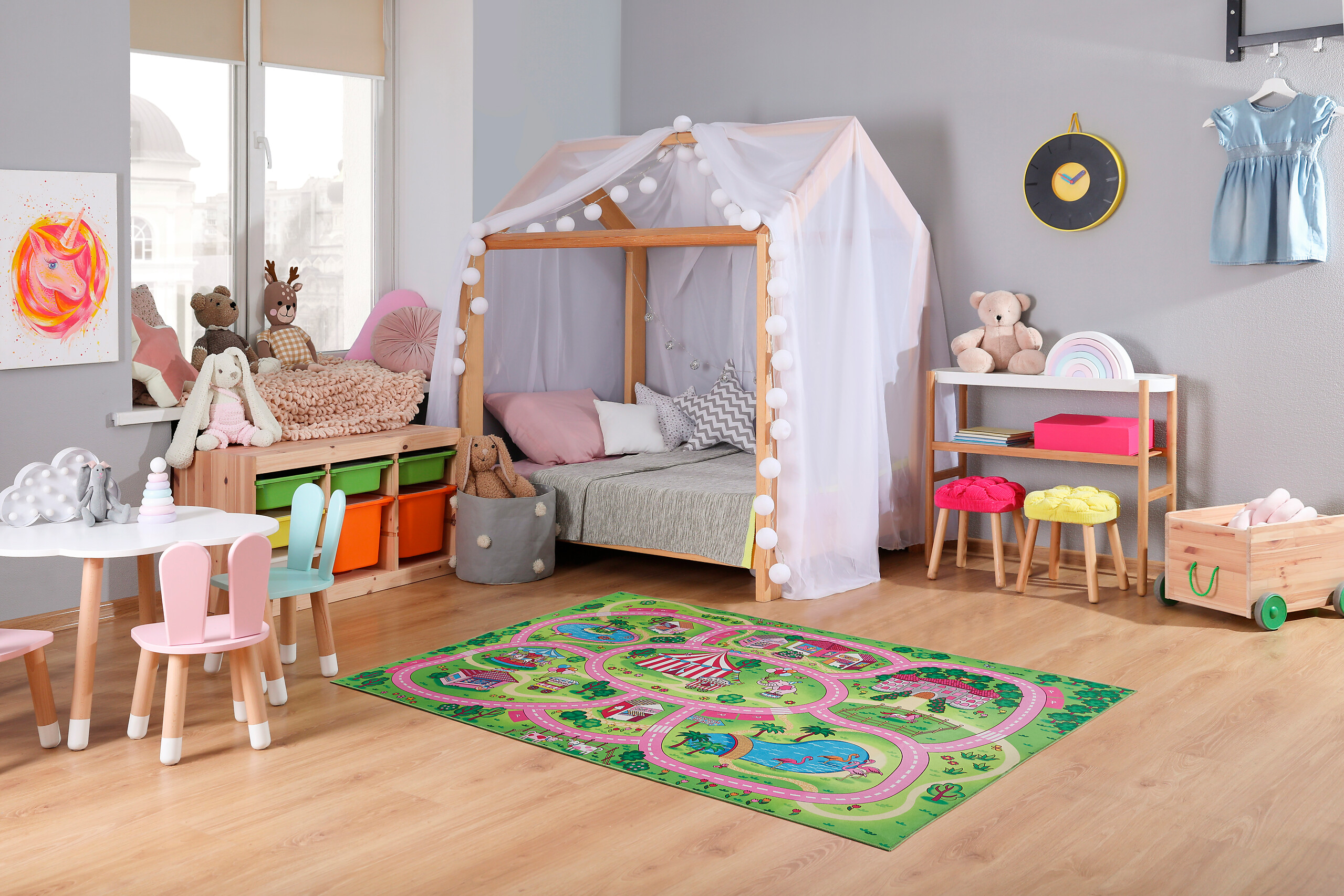Andiamo Kinderteppich rosa B/L: ca. 140x200 cm Andiamo Kinderteppich rosa B/L: ca. 140x200 cm