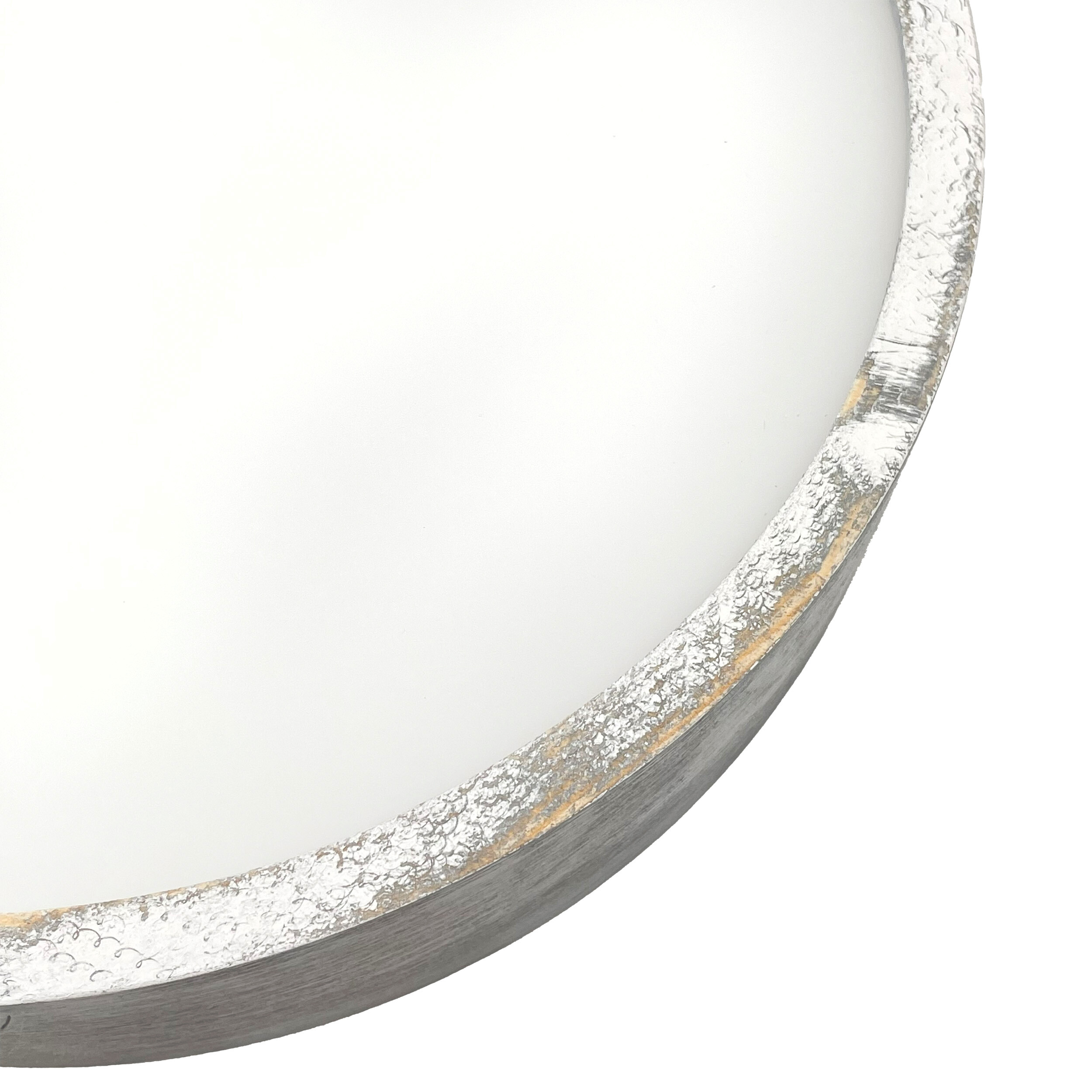 Lamkur Deckenleuchte hellbraun weiß Glas Holz B/H/L: ca. 38,5x12x38,5 cm 3 Brennstellen