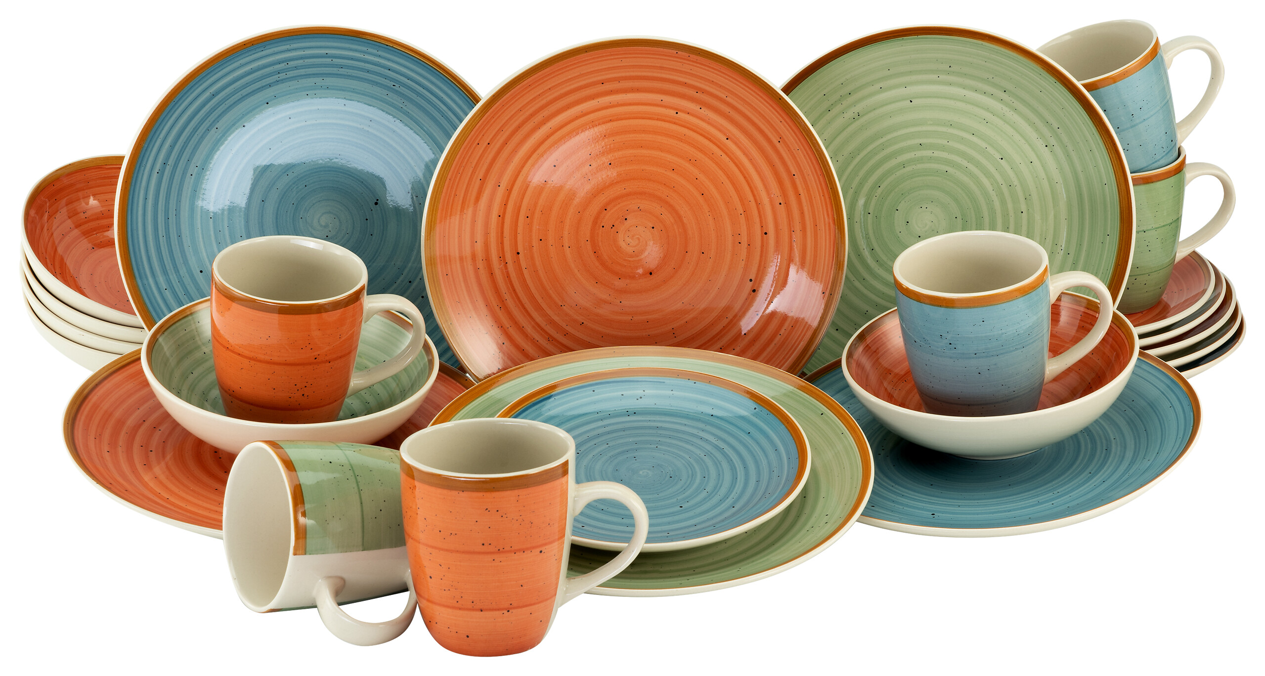 CreaTable Kombiservice Country multicolor Keramik