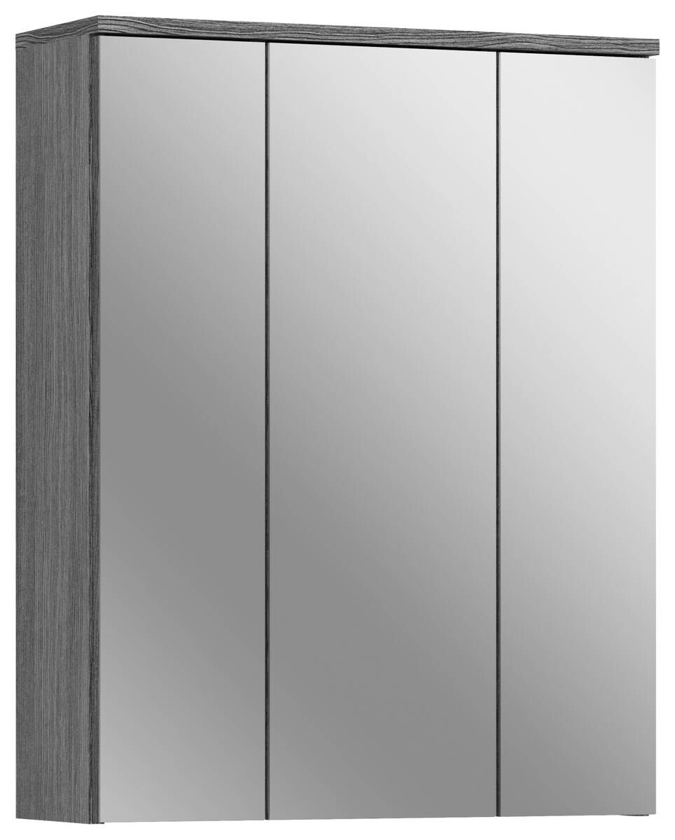 Spiegelschrank BLAKE Rauchsilber Nachbildung weiß Hochglanz B/H/T: ca. 60x77x21 cm