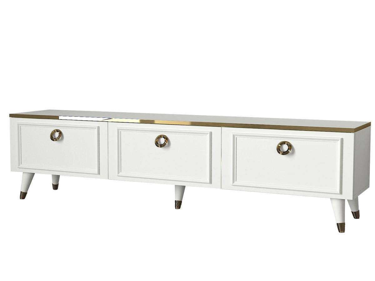 TV-Lowboard Cornelia weiß B/H/T: ca. 180x46,3x35 cm