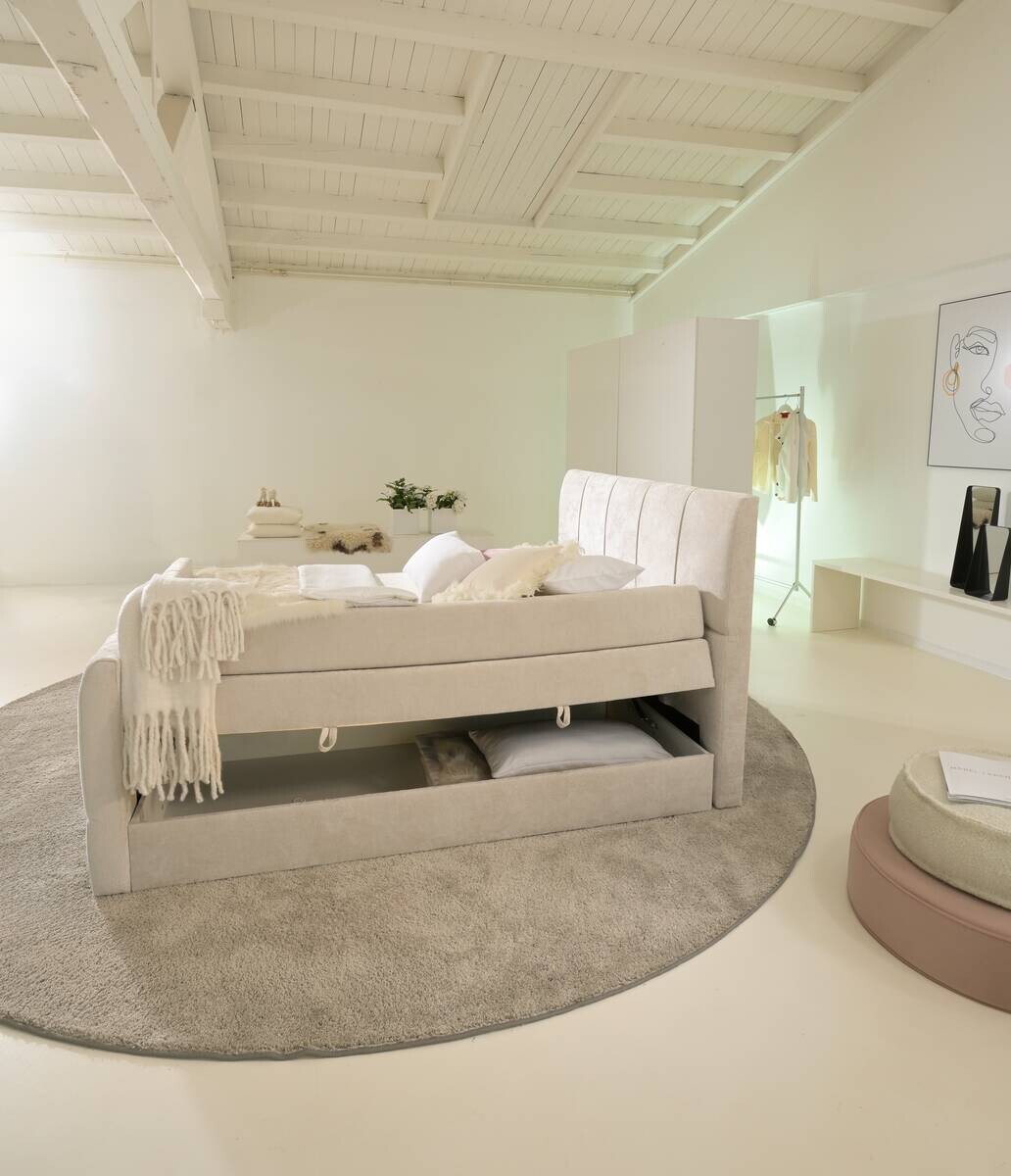 Boxspringbett Harmony creme Liegefläche B/L: ca. 180x200 cm