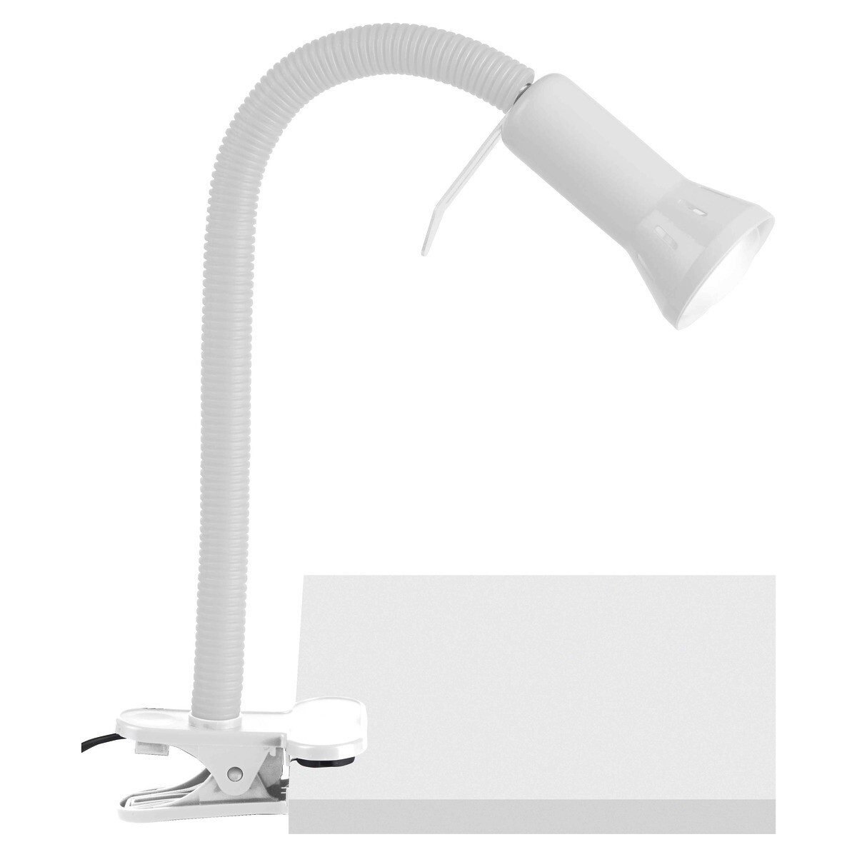 Brilliant Klemmleuchte Flex weiß Metall Kunststoff B/H: ca. 23x52 cm E14 1 Brennstellen