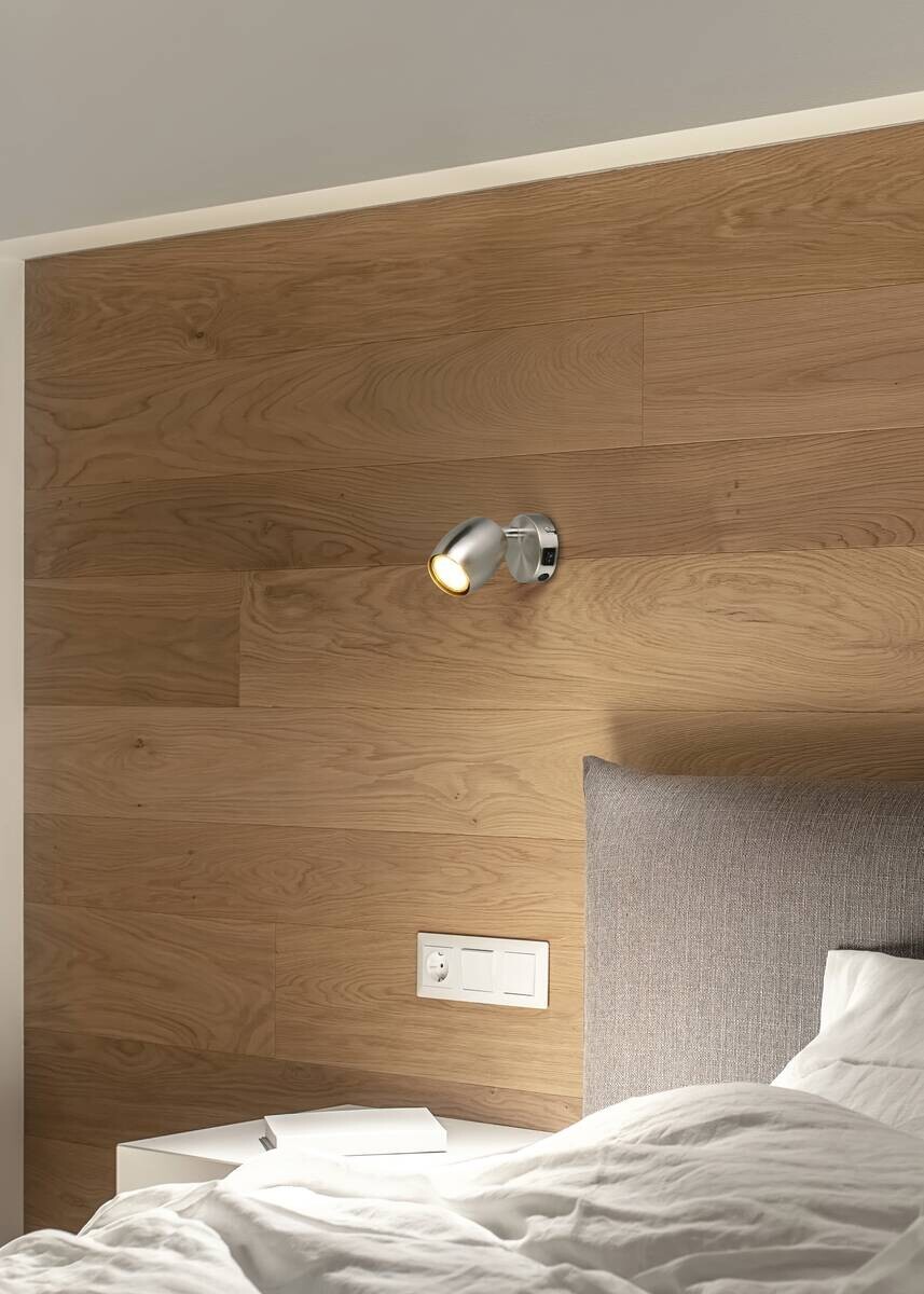 Reality Leuchten Spots Nancy nickel matt Metall B/H/L: ca. 9,5x14x8 cm GU10 1 Brennstellen