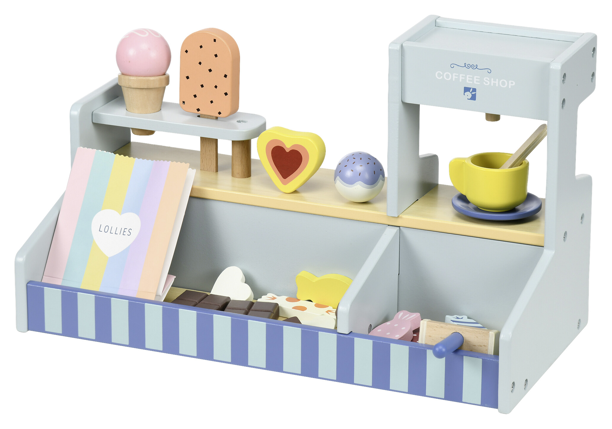 AIYAPLAY Spiel-Eisdiele B/H/L: ca. 20x24,5x42 cm