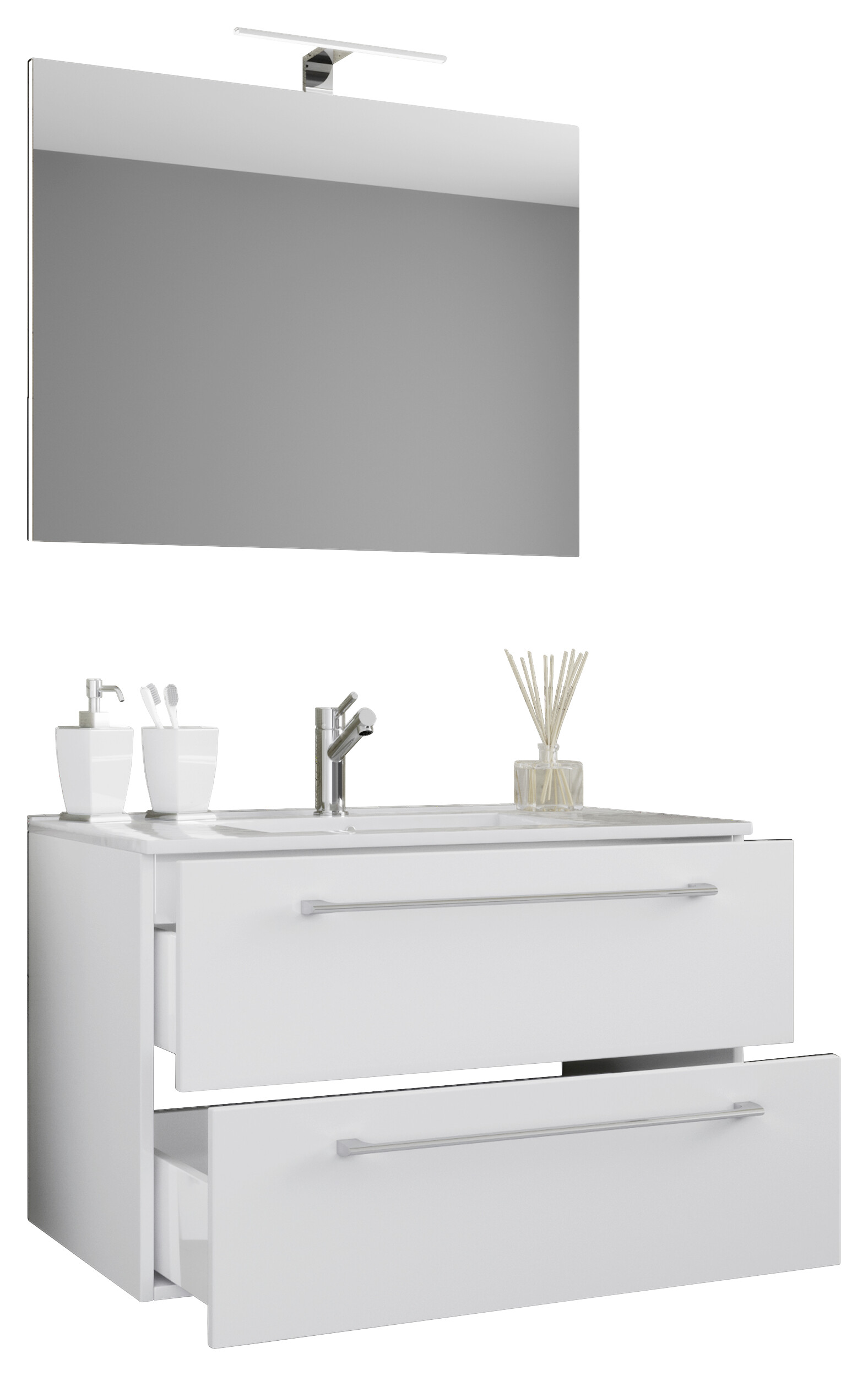 Waschplatz 3tlg-Badinos weiß weiß B/H/T: ca. 80x50x46 cm