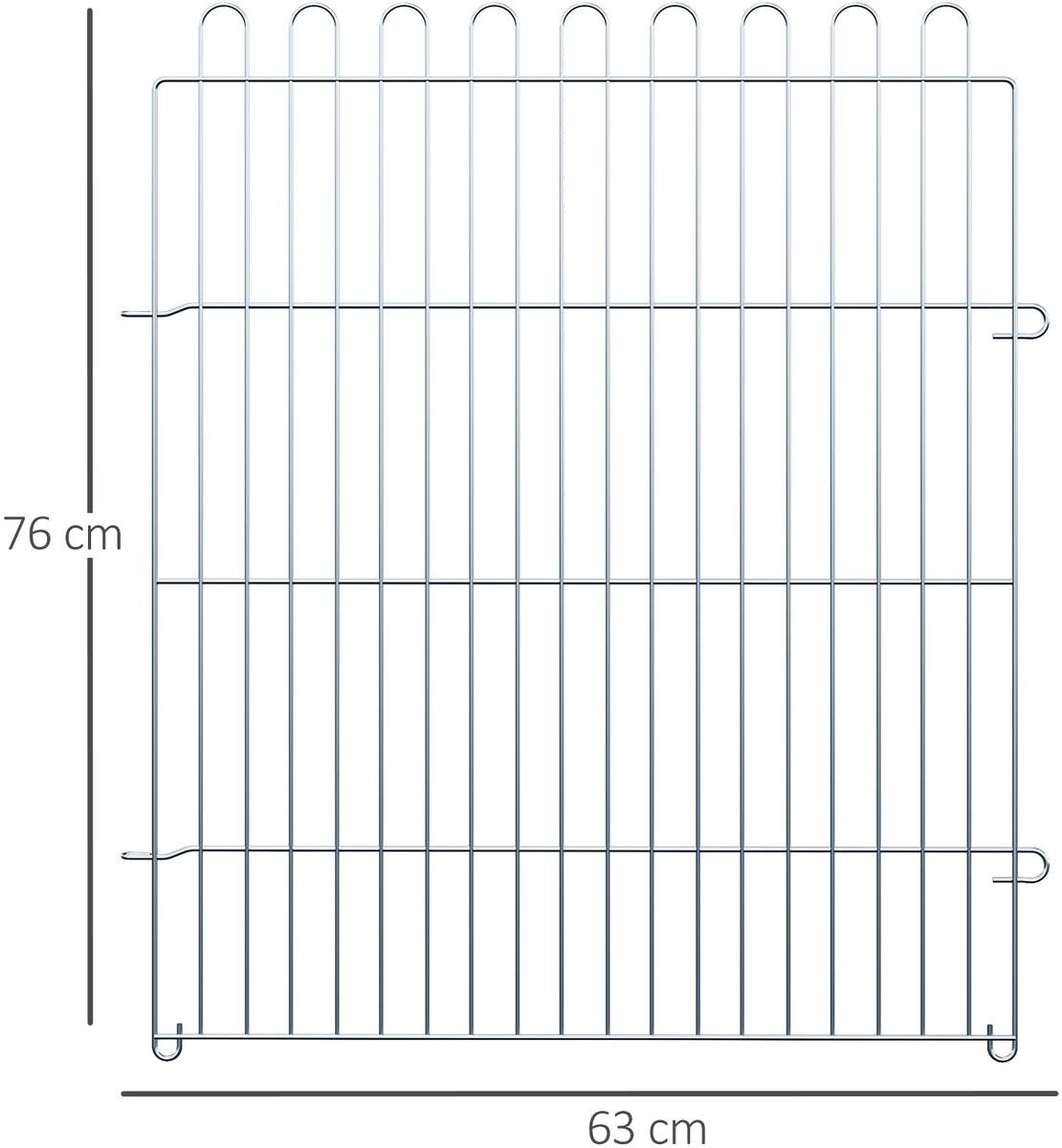 PawHut Freilaufgehege silber Metall