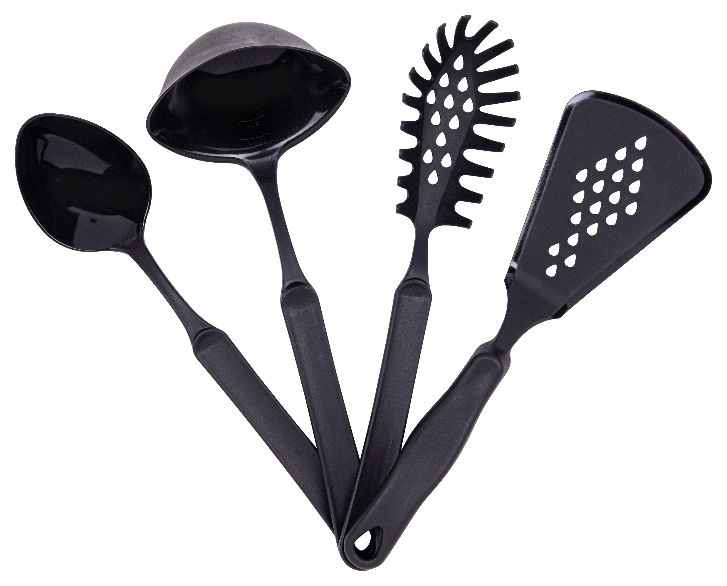 Acus Küchenhelferset schwarz Kunststoff B/H/L: ca. 10,5x8x28,5 cm