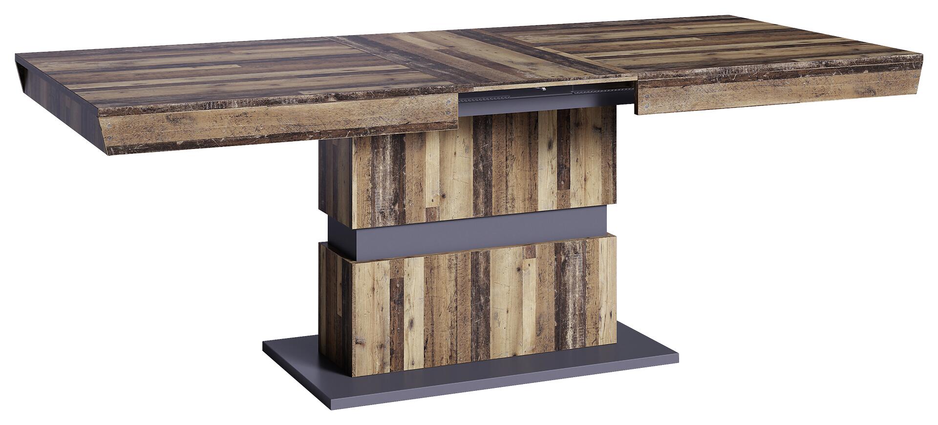 Tisch MATTHEW Eiche Old Wood Nachbildung anthrazit B/H/T: ca. 140x75x90 cm