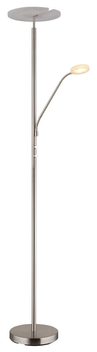 GLOBO Deckenfluter Satiniert nickel matt Acryl Metall H/D: ca. 180x30 cm 1 Brennstellen