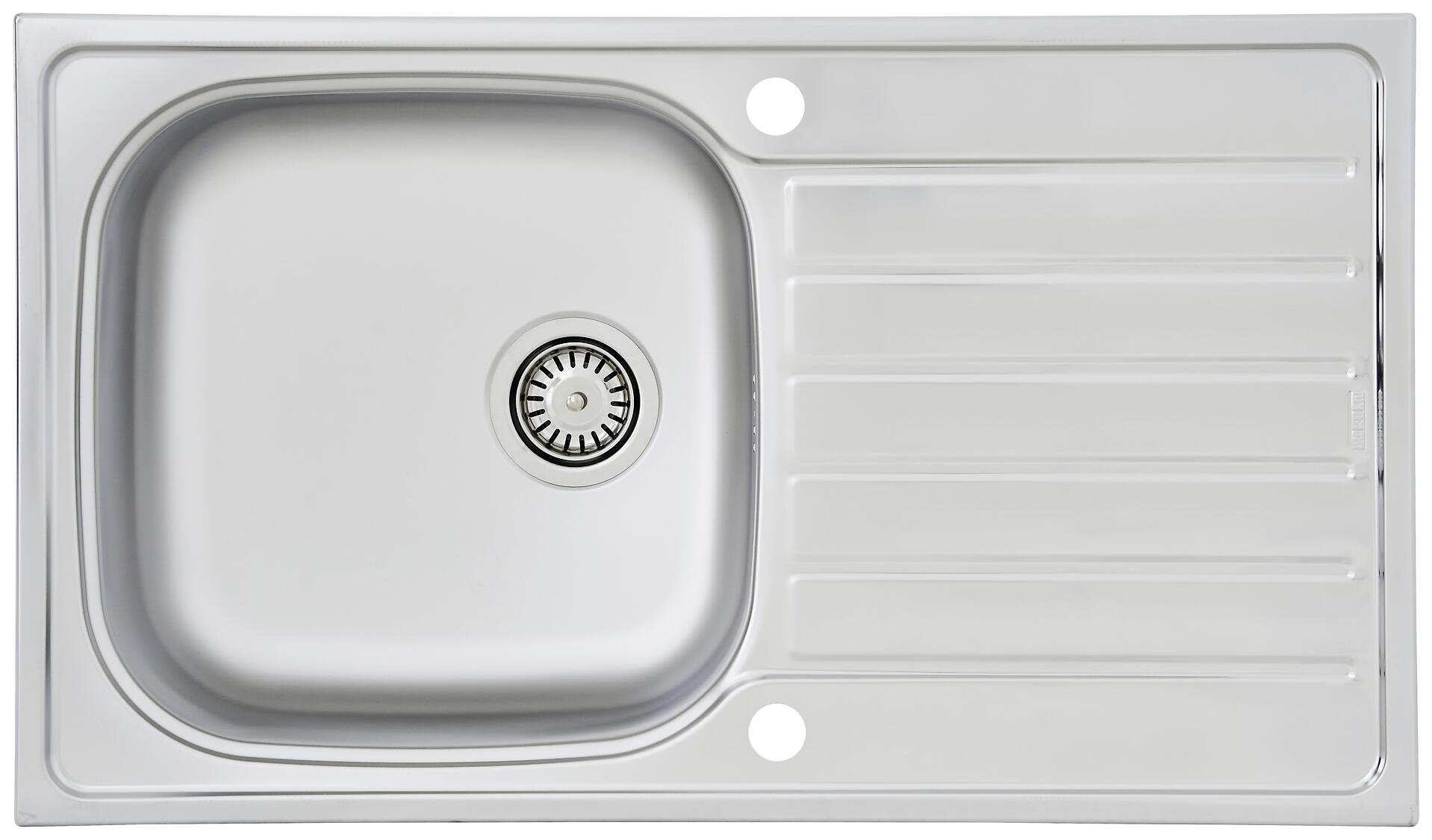 Respekta Einbauspüle Dallas 86 x 50 Edelstahl B/H/T: ca. 86x17x50 cm