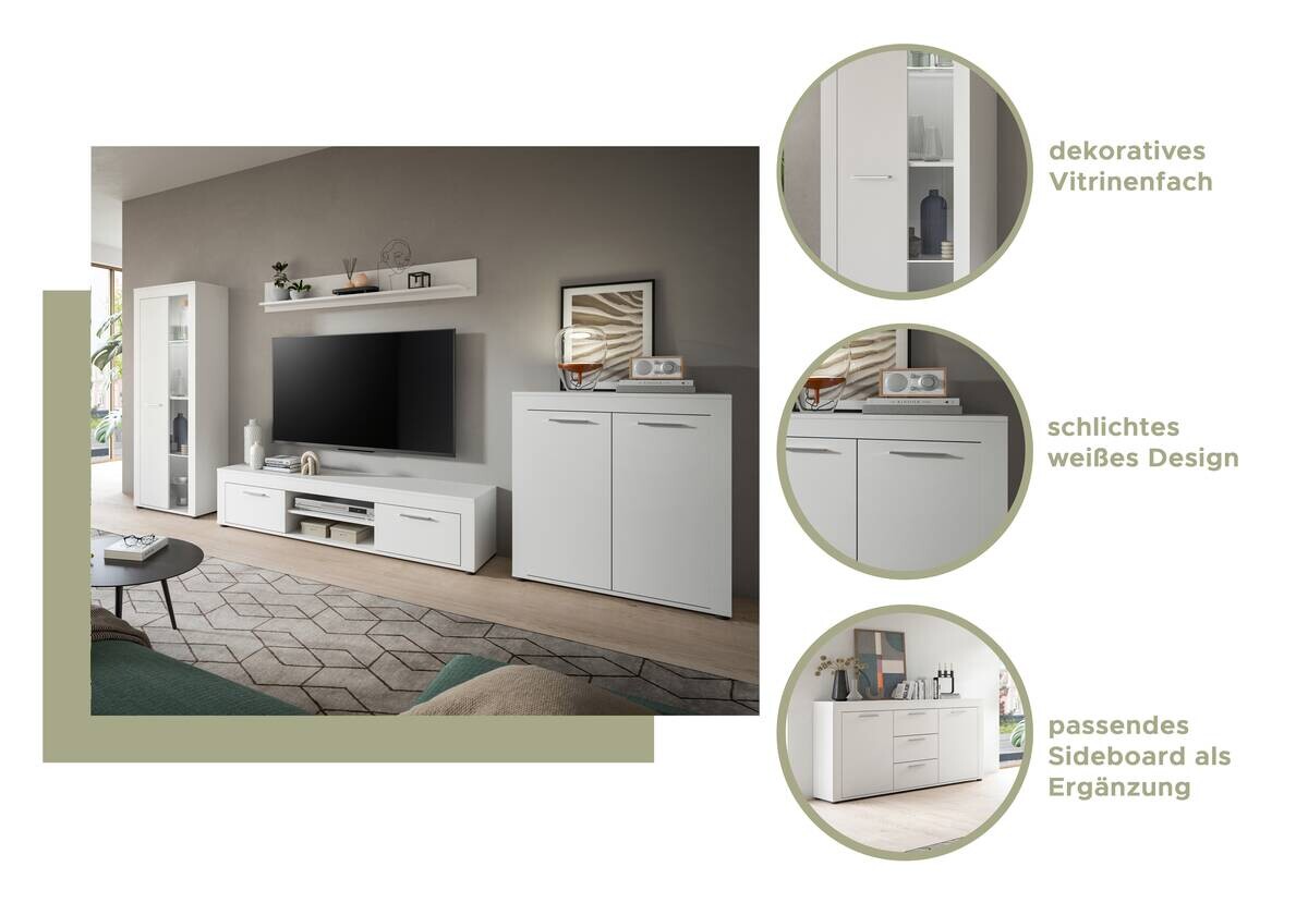 Highboard Jam weiß B/H/T: ca. 80x88x35 cm