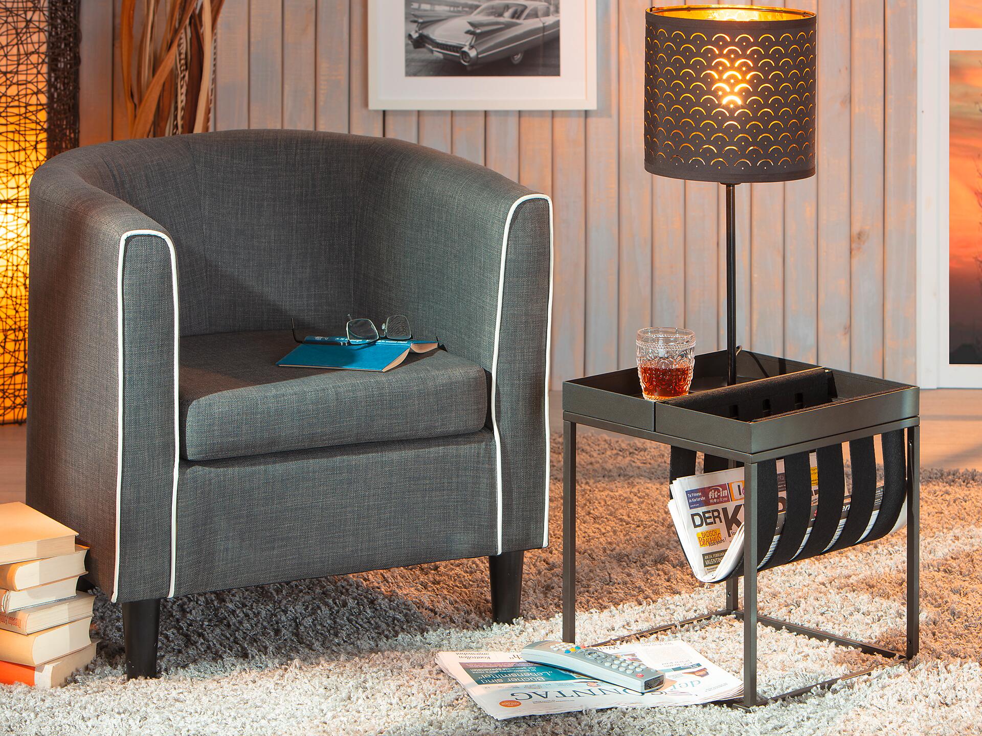 Zeitungsständer Club NY Metall B/H/T: ca. 35x40x35 cm