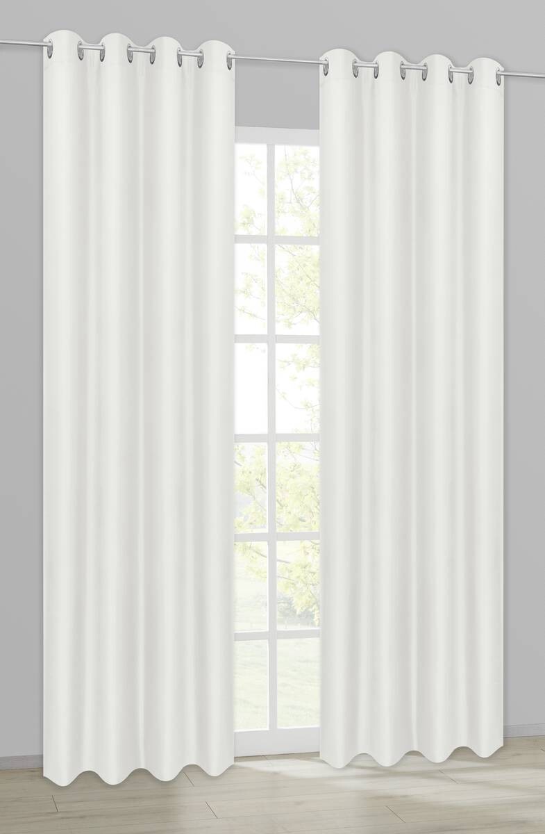 ACUS design collection Ösenvorhang Barnaby weiß B/L: ca. 140x235 cm