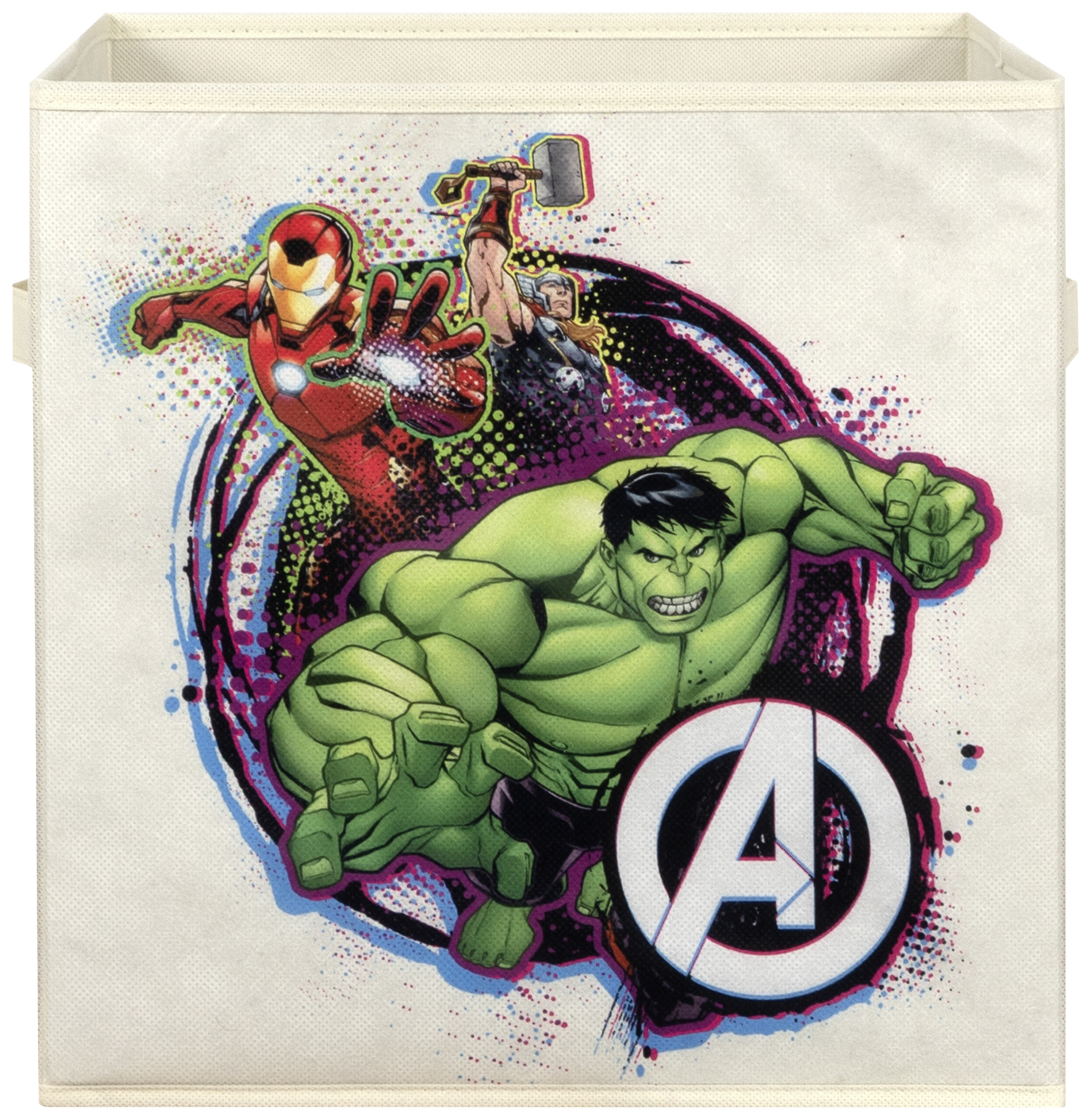 Stoffbox Avengers beige B/H/T: ca. 32x32x32 cm