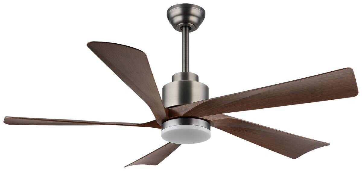 GLOBO LED-Deckenventilator Opal dunkelbraun grau Kunststoff Metall H/D: ca. 48x132 cm 1 Brennstellen